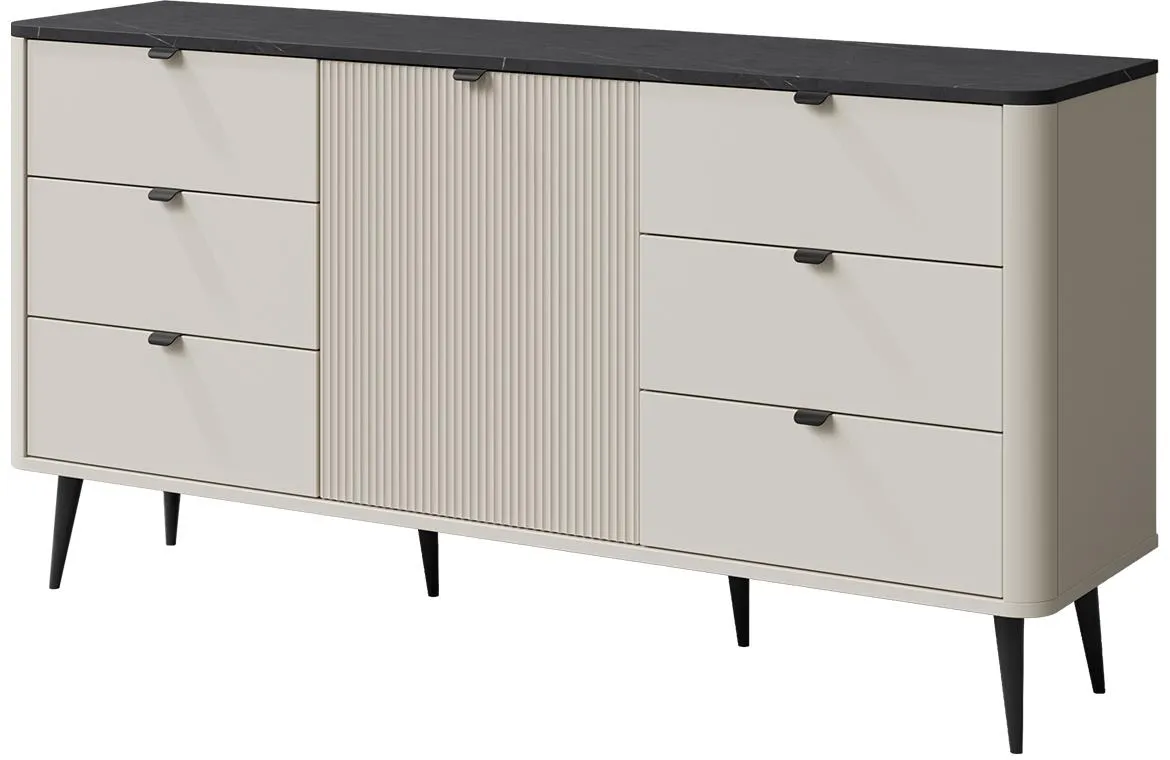 Marly 9 1d6s komoda 160x40x82 kašmir bež/siva