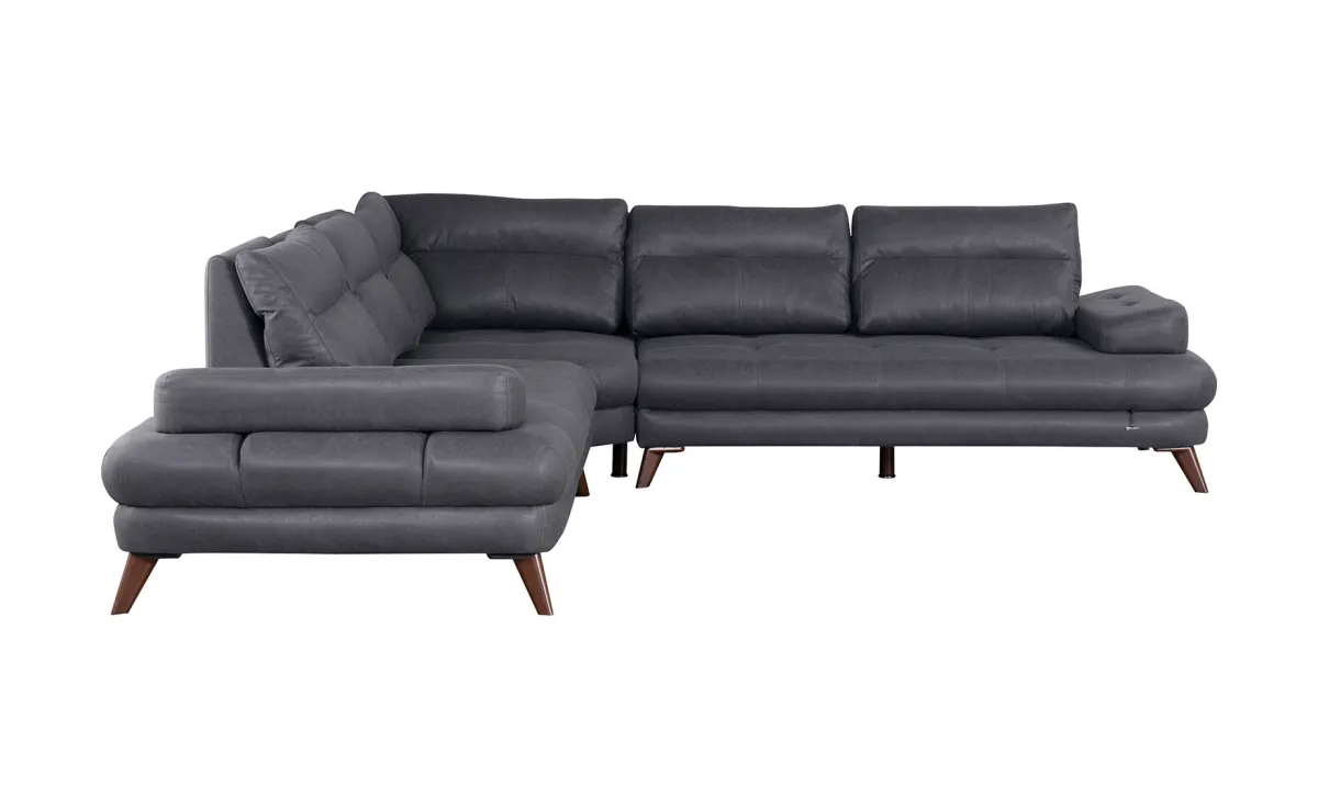 Marmaris ugaona garnitura 290x290x80 cm tamno siva