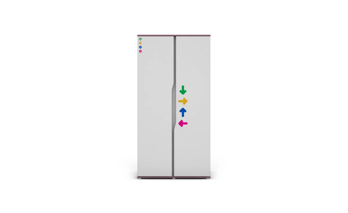 Matrix ormar 2 vrata 98,4x58x194,1 cm belo/ljubičasti