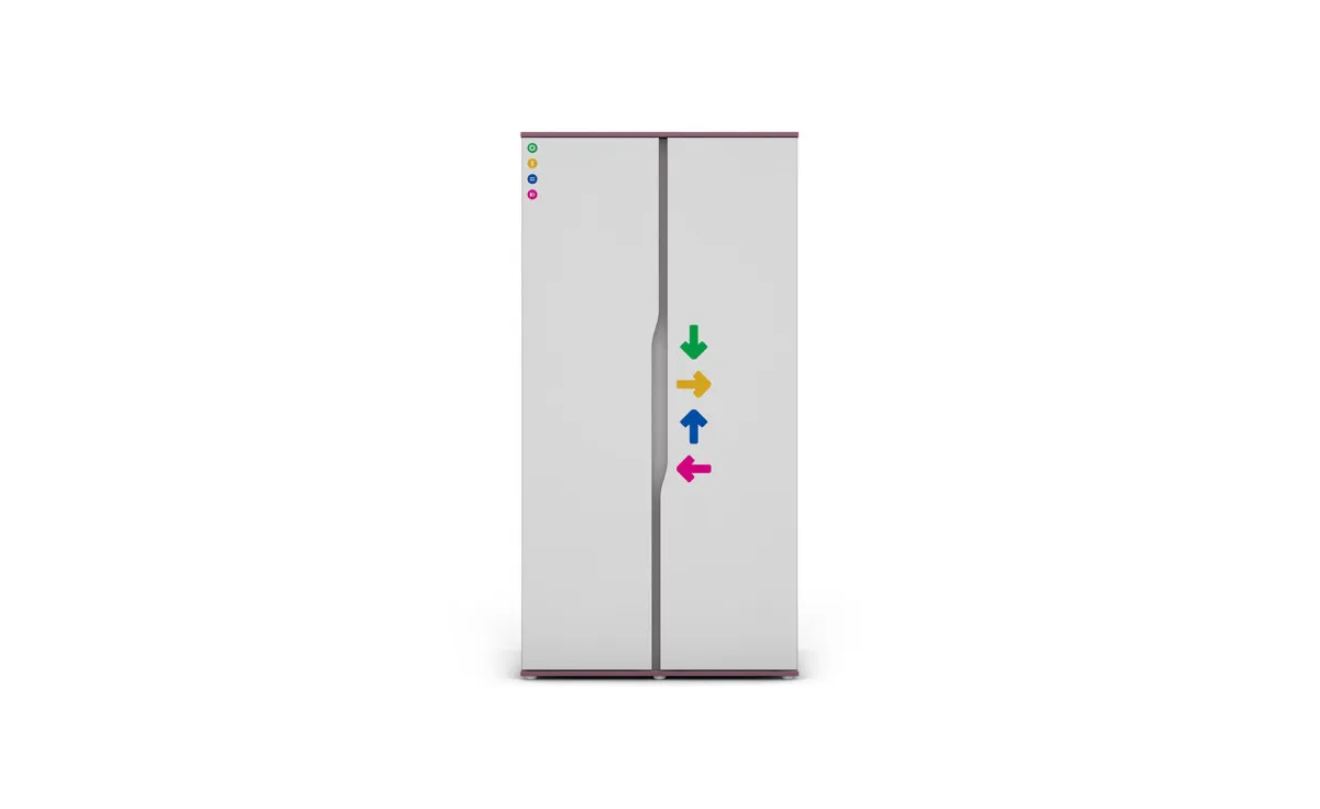 Matrix ormar 2 vrata 98,4x58x194,1 cm belo/ljubičasti