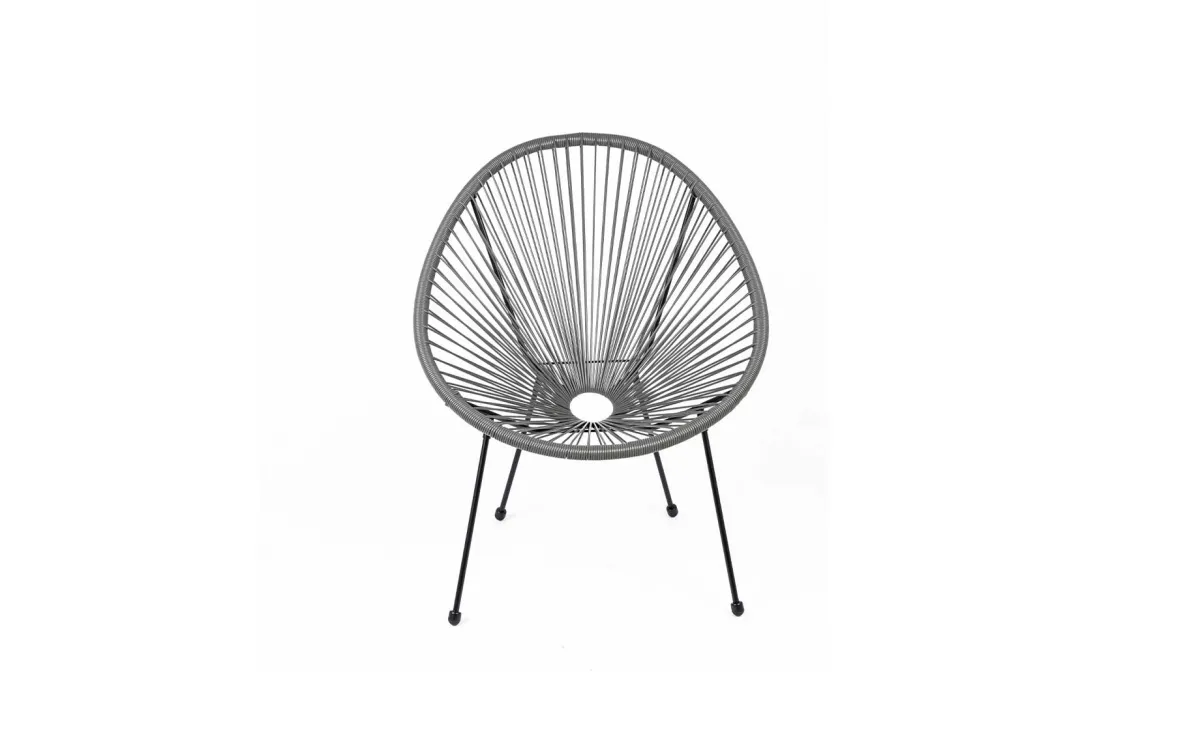 Maui III fotelja D77x84 cm siva/crni metal