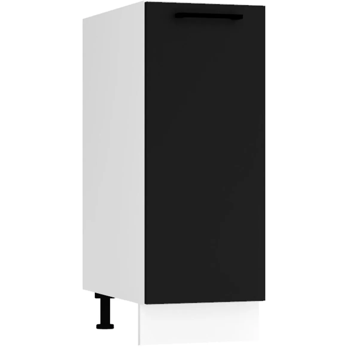 Max D30 Pl kuhinjski element 1 vrata 30x52,4x82 cm belo/crni