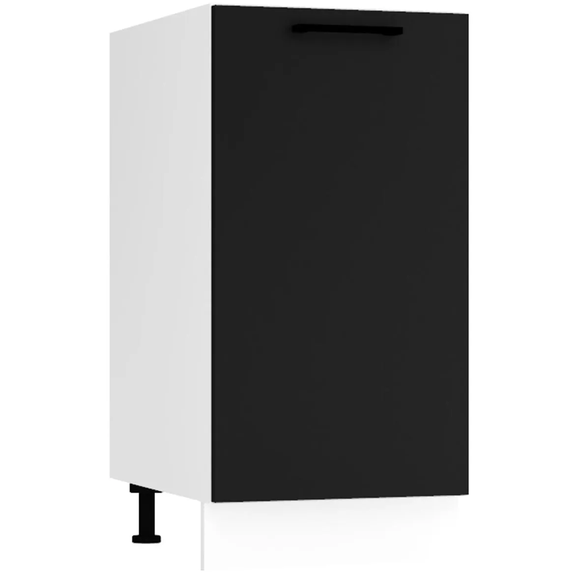 Max D40 Pl kuhinjski element 1 vrata 40x52,4x82 cm belo/crni