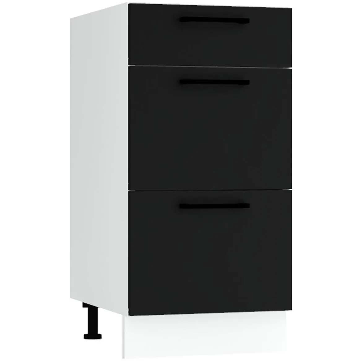 Max D40s/3 kuhinjski element 3 fioke 40x52,4x82 cm belo/crni