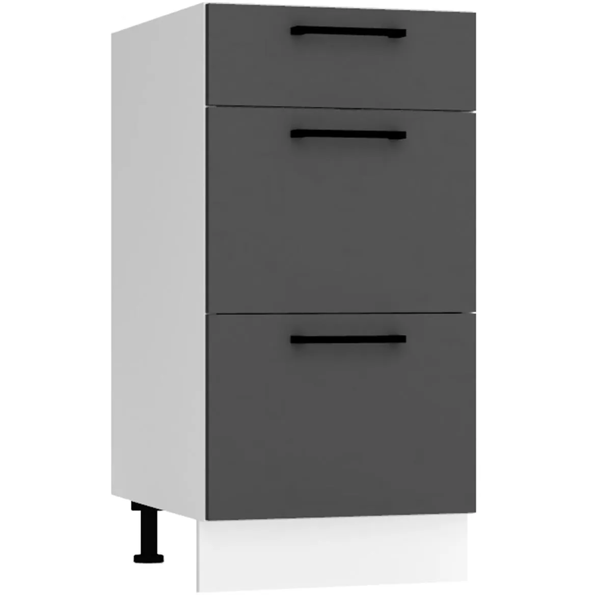 Max D40s/3 kuhinjski element 3 vrata 40x52,4x82 cm belo/tamno sivi