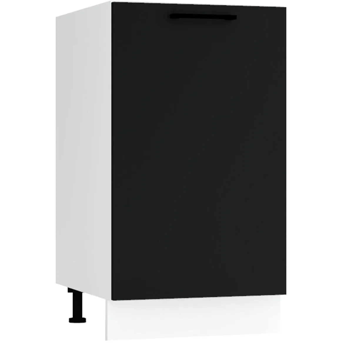 Max D45 Pl kuhinjski element 1 vrata 45x52,4x82 cm belo/crni