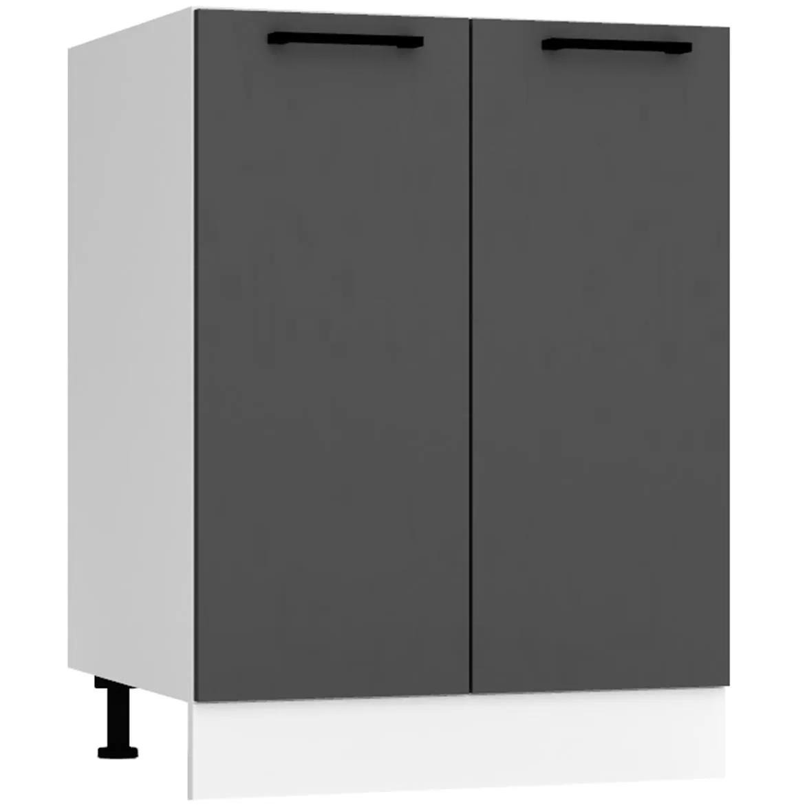Max D60 kuhinjski element 2 vrata 60x52,4x82 cm belo/tamno sivi