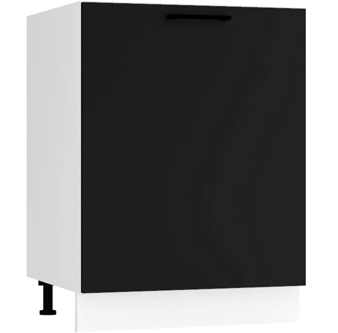 Max D60 Pl kuhinjski element 1 vrata 60x52,4x82 cm belo/crni