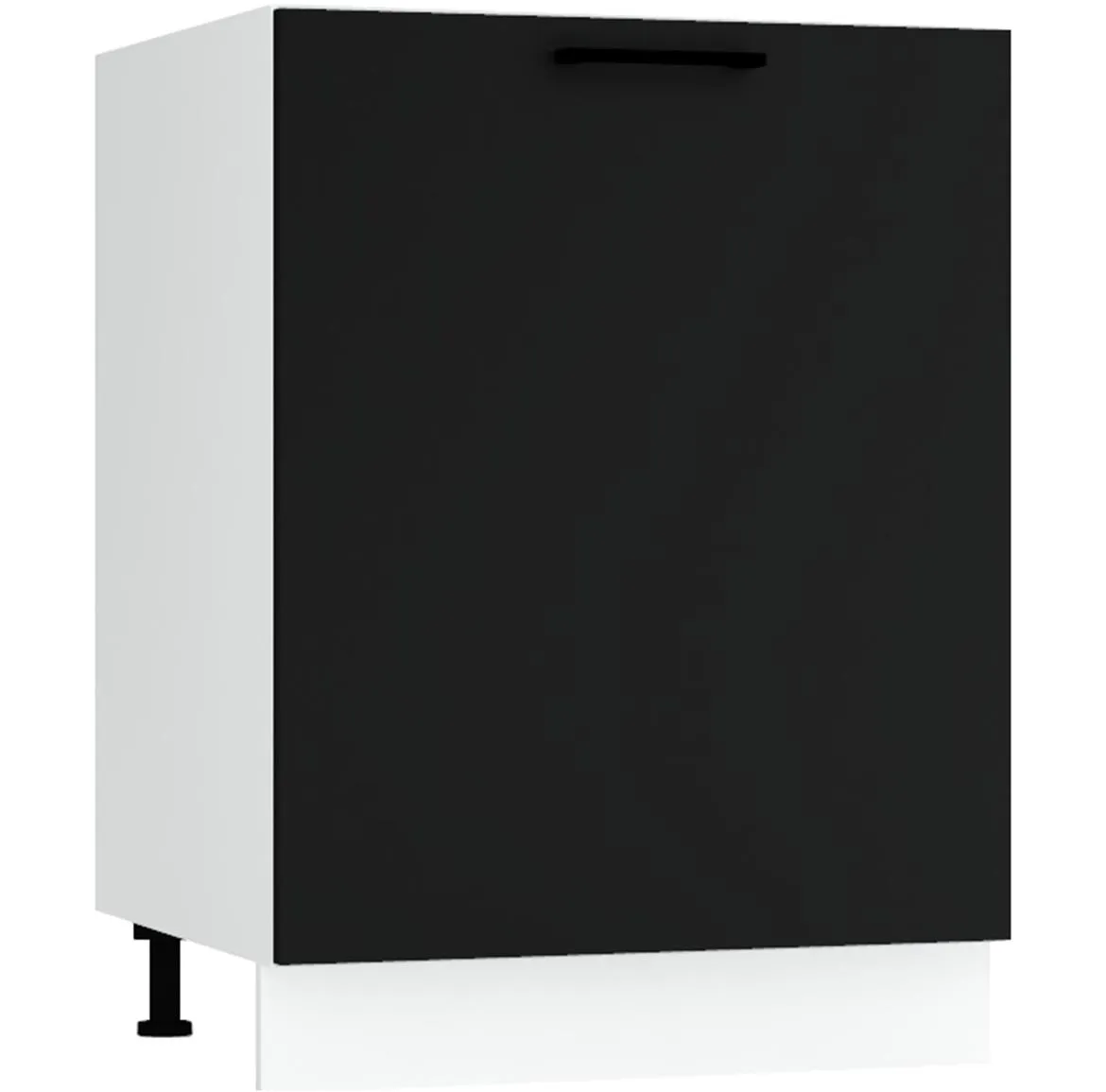 Max D60pc Pl kuhinjski element 1 vrata 60x52,4x82 cm belo/crni
