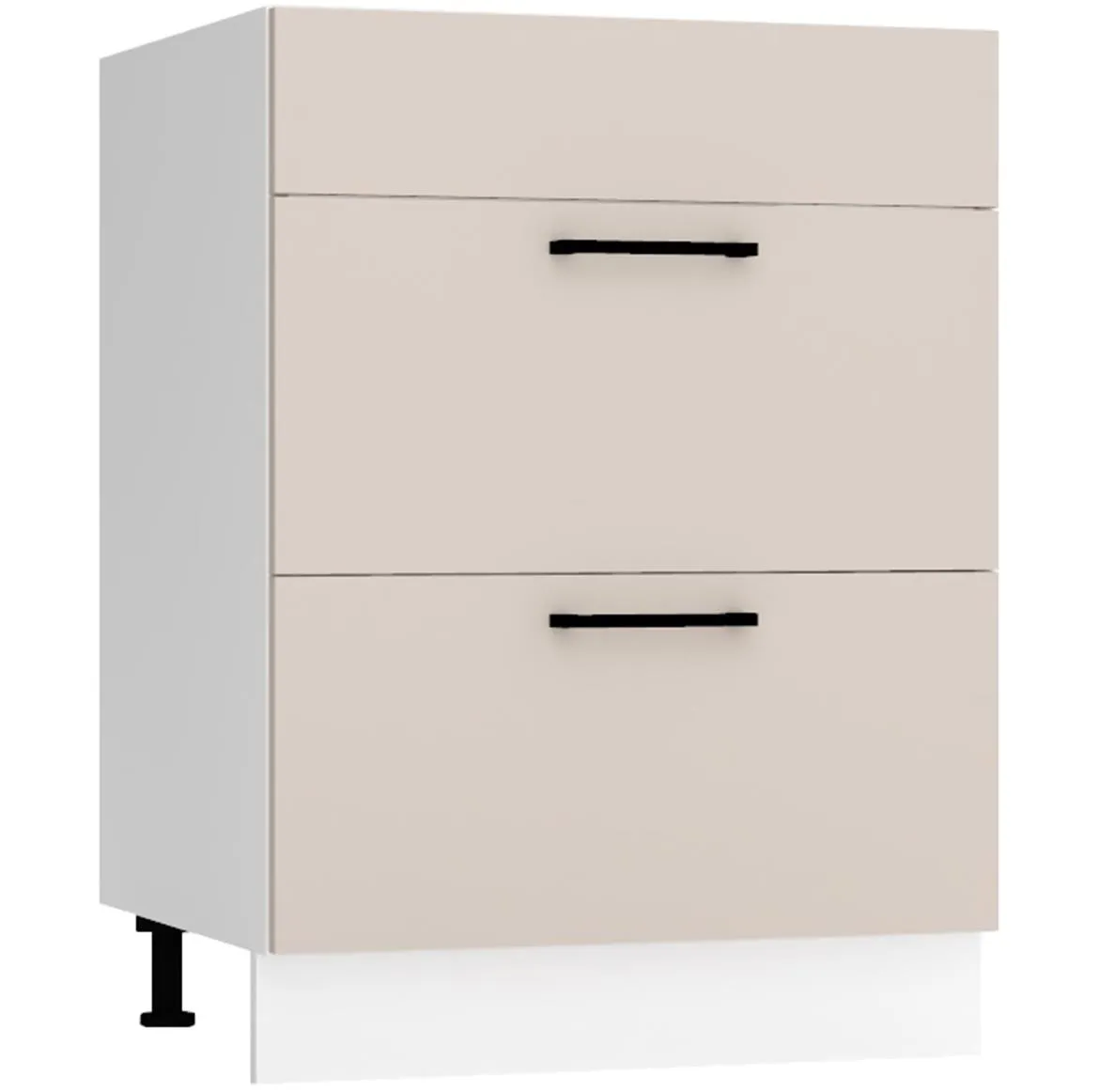 Max D60pc S/2 Zasl kuhinjski element 2 fioke 60x52,4x82 cm belo/bež