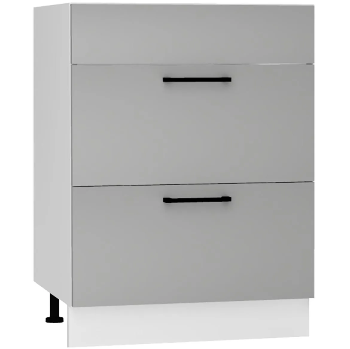 Max D60pc S/2 Zasl kuhinjski element 2 fioke 60x52,4x82 cm belo/sivi