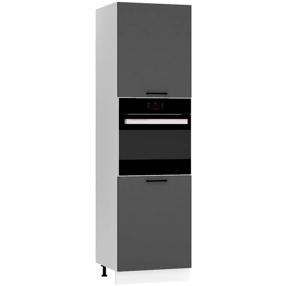 Max D60pk 2133 Pl kuhinjski element za rernu 2 vrata 60x56x213,3 cm belo/tamno sivi