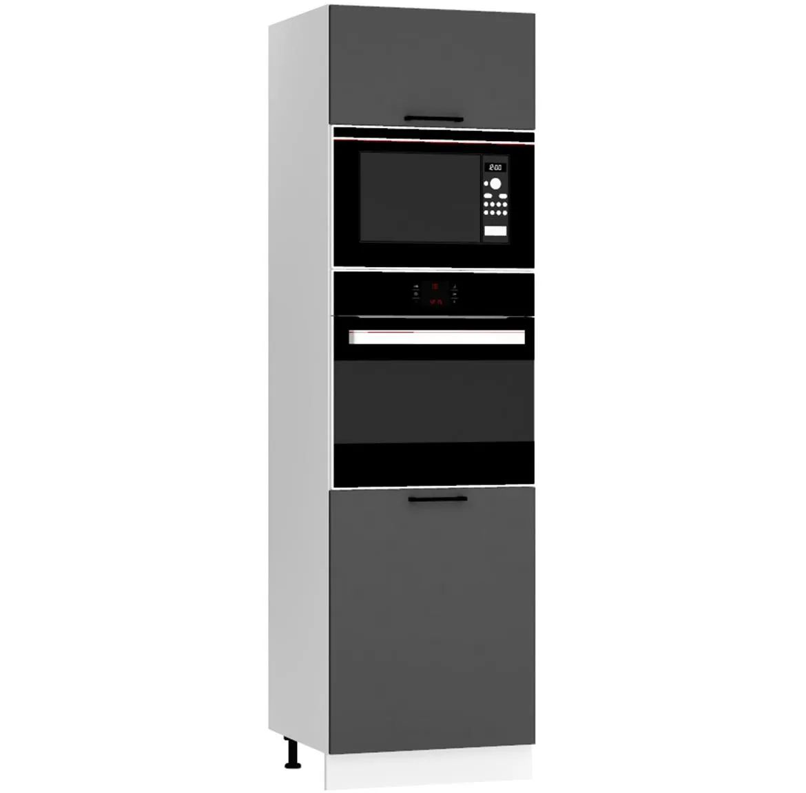 Max D60pk Mv 2133 Pl kuhinjski element za rernu 2 vrata 60x56x213,3 cm belo/tamno sivi