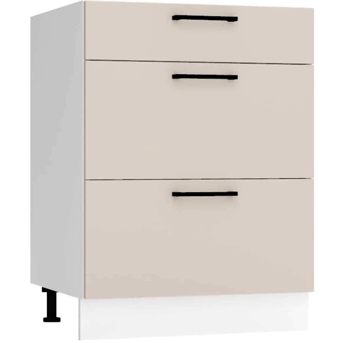Max D60s/3 kuhinjski element 3 fioke 60x52,4x82 cm belo/bež