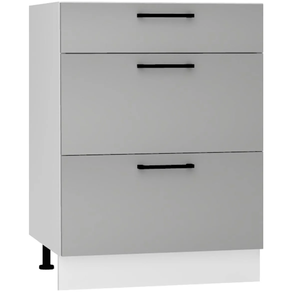Max D60s/3 kuhinjski element 3 fioke 60x52,4x82 cm belo/sivi