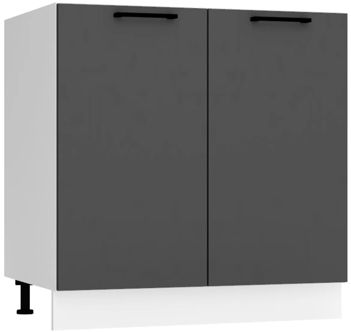 Max D80 kuhinjski element 2 vrata 80x52,4x82 cm belo/tamno sivi
