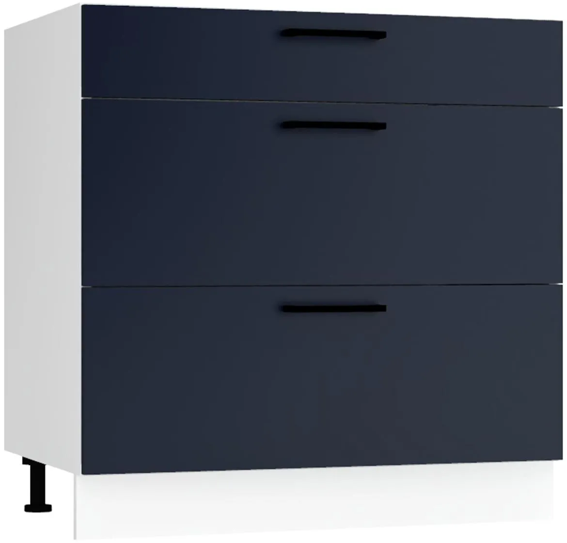 Max D80s/3 kuhinjski element 3 fioke 80x52,4x82 cm belo/plavi