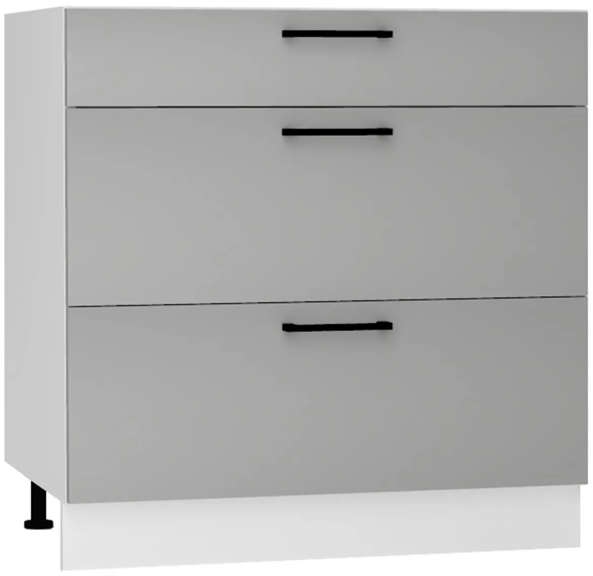 Max D80s/3 kuhinjski element 3 fioke 80x52,4x82 cm belo/sivi