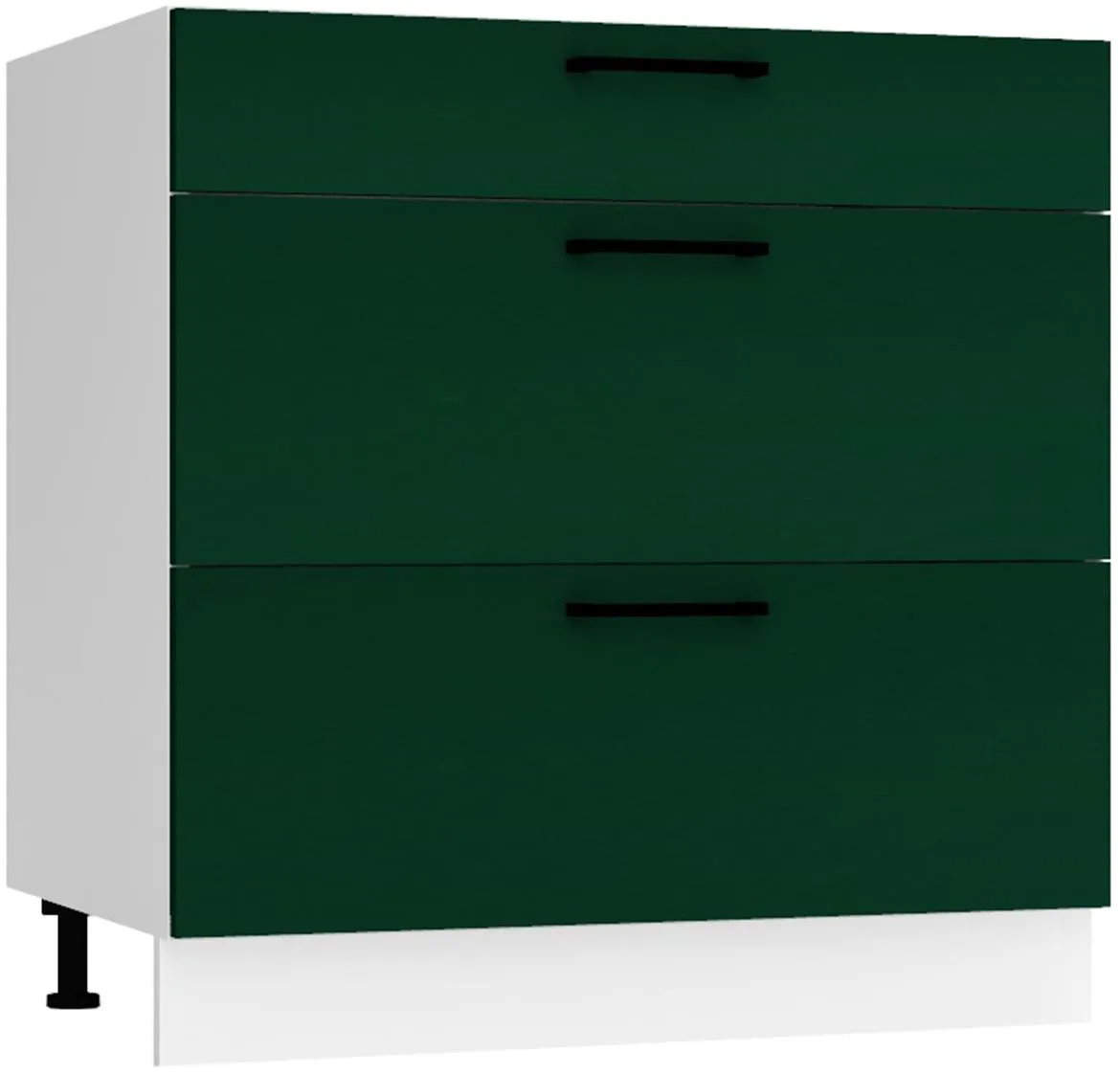 Max D80s/3 kuhinjski element 3 fioke 80x52,4x82 cm belo/zeleni