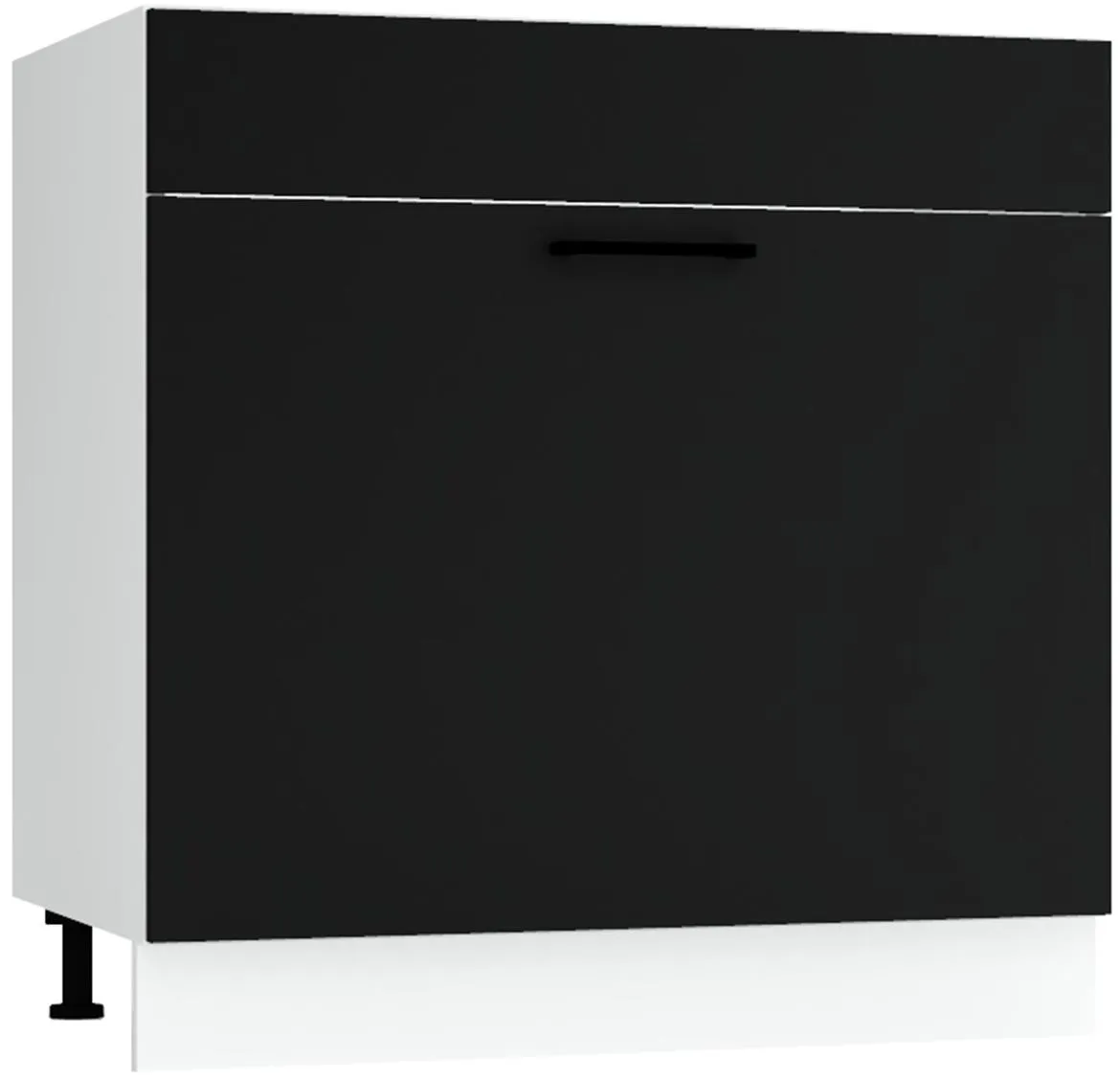 Max D80zl S/1 Zasl kuhinjski element 1 fioka 80x52,4x82 cm belo/crni