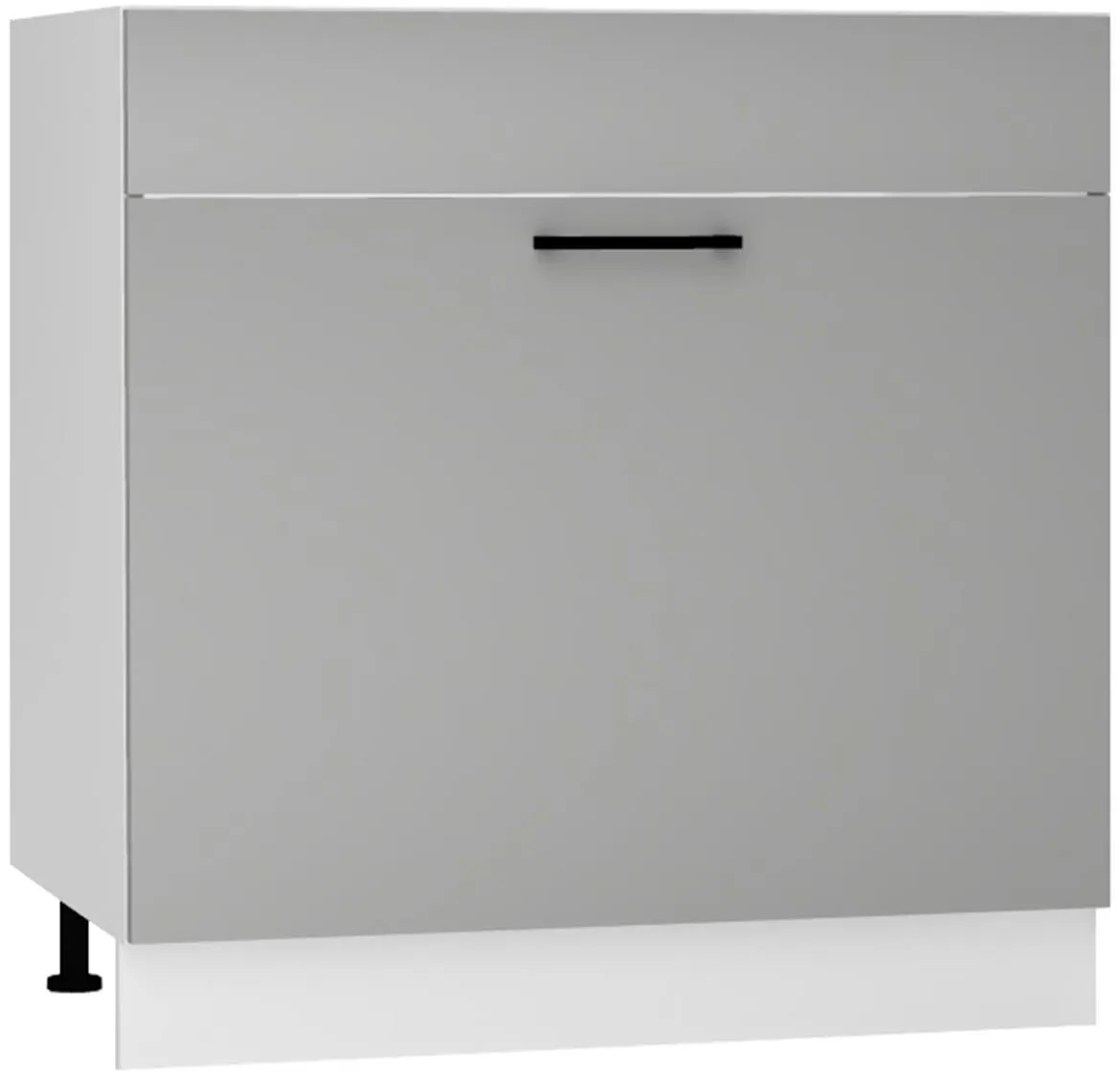 Max D80zl S/1 Zasl kuhinjski element 1 vrata 80x52,4x82 cm belo/sivi