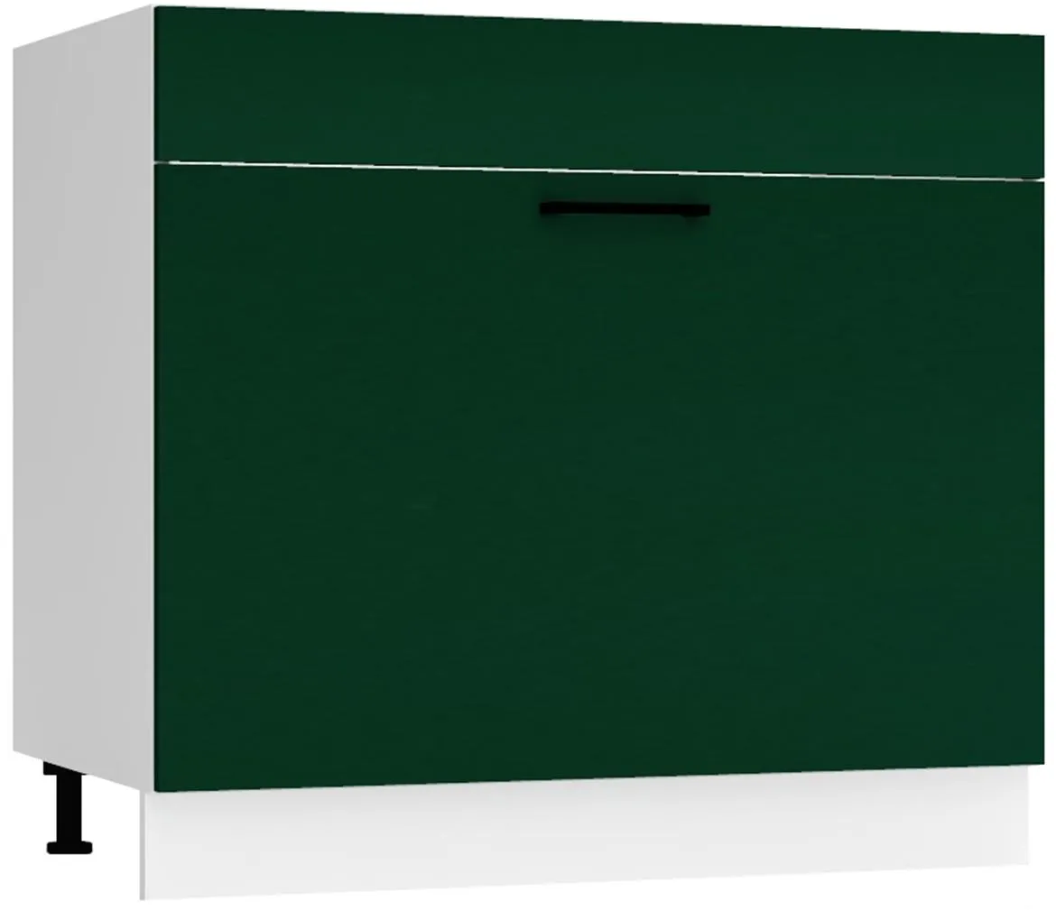 Max D80zl S/1 Zasl kuhinjski element 1 vrata 80x52,4x82 cm belo/zeleni