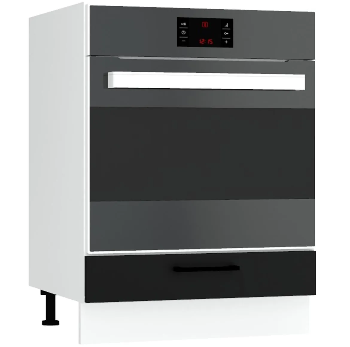Max Dk60 kuhinjski element za rernu 60x52,4x82 cm belo/crni