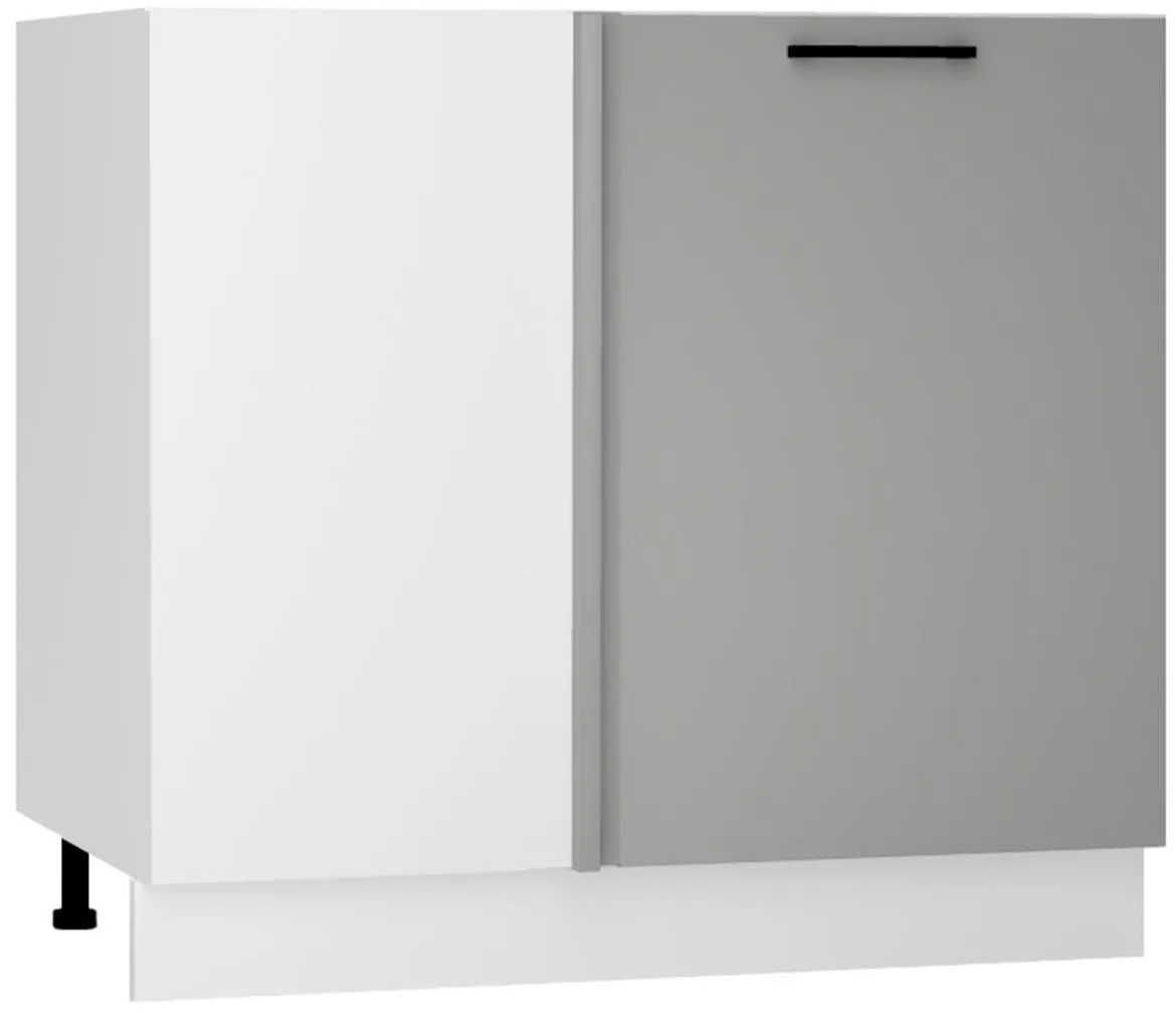 Max Dnp Pl ugaoni kuhinjski element 1 vrata 90x56x82 cm belo/sivi