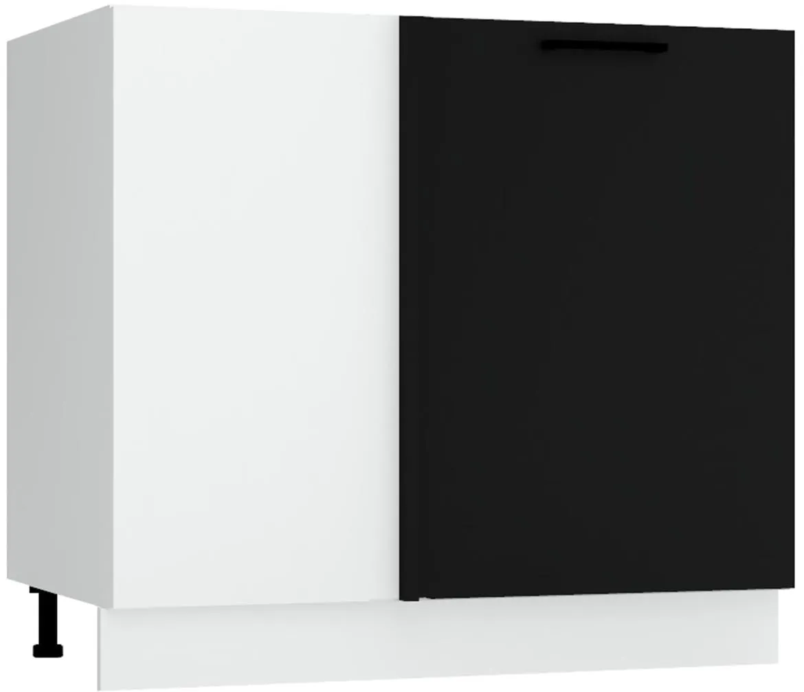 Max Dnp Pl ugaoni kuhinjski element 1 vrata 90x56x82 cm belo/crni