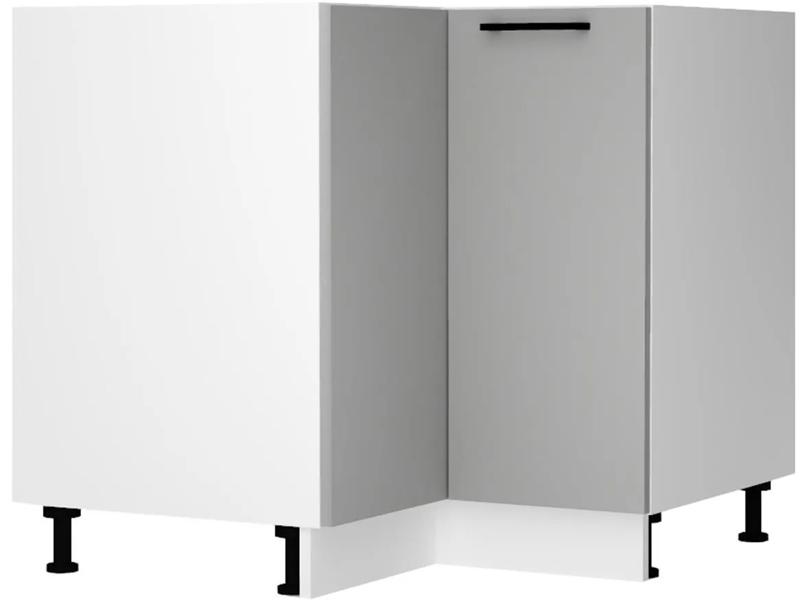 Max Drp Pl ugaoni kuhinjski element 1 vrata 90x90x82 cm belo/sivi