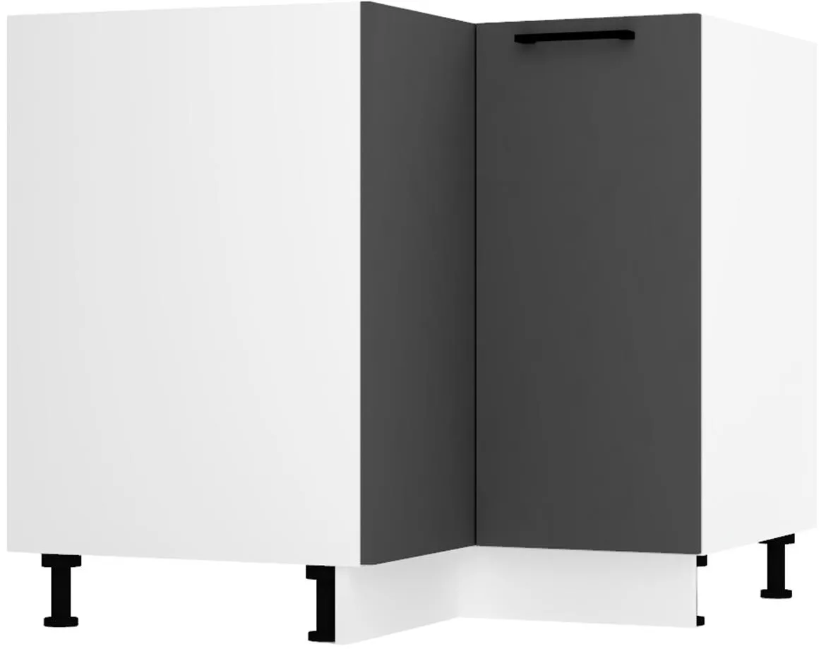 Max Drp Pl ugaoni kuhinjski element 1 vrata 90x90x82 cm belo/tamno sivi