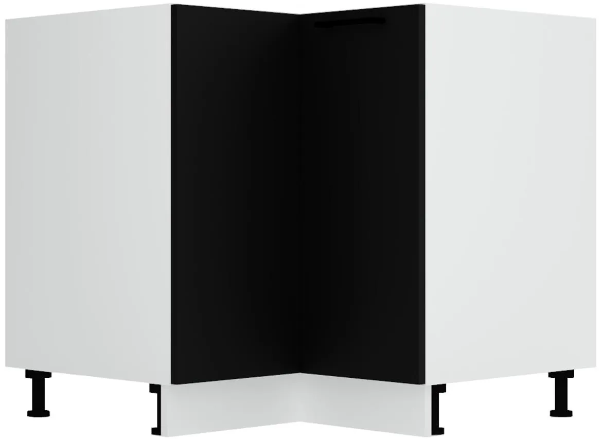 Max Drp Pl ugaoni kuhinjski element 90x90x82 cm belo/crni