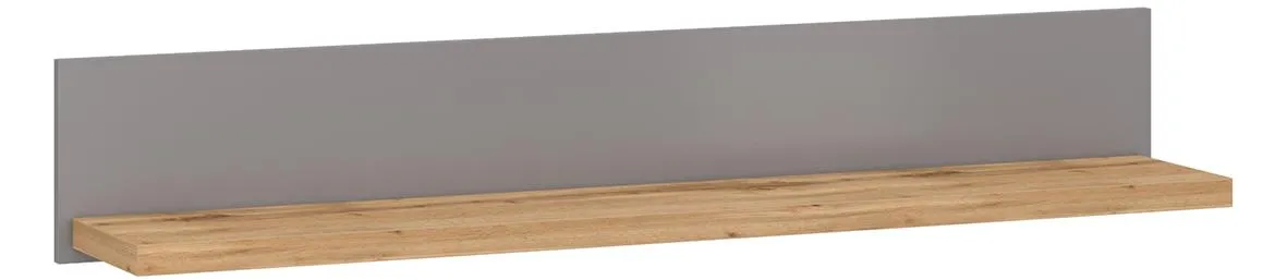 Melini D zidna polica 130x23x21,4 cm siva/hrast