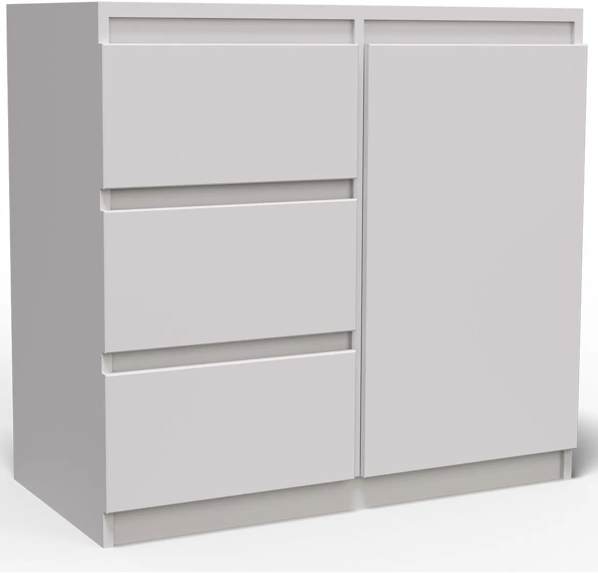 Merg 3S1F komoda 80x33x85 cm bela