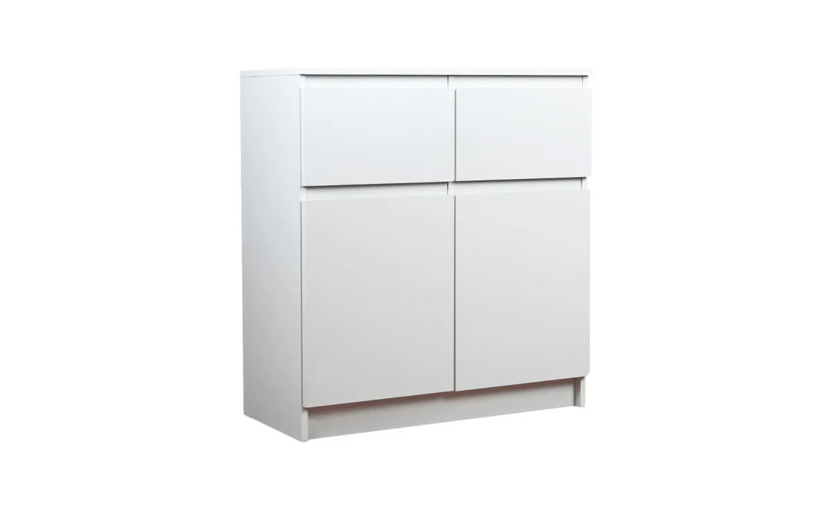 Merg komoda 2 vrata + 2 fioke 80x33,5x85 cm bijela