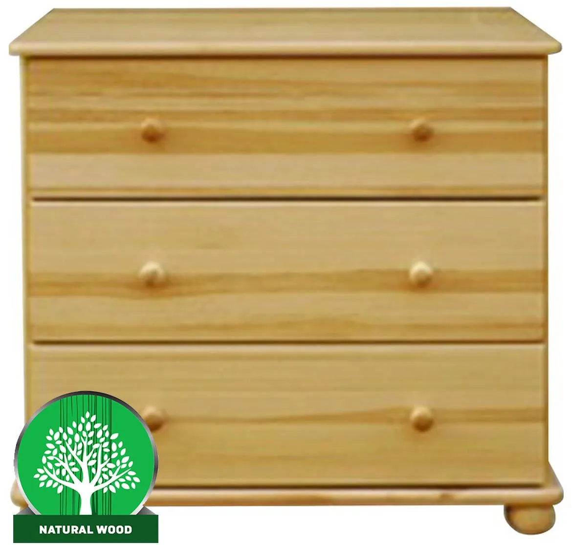 Merkury komoda K6 3 fioke 80x40x70 cm natur