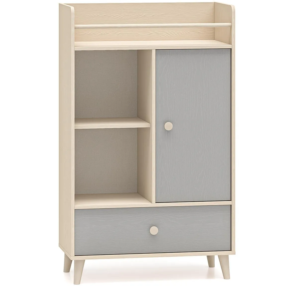 Mevel 04 komoda 80x40x132 natur/siva