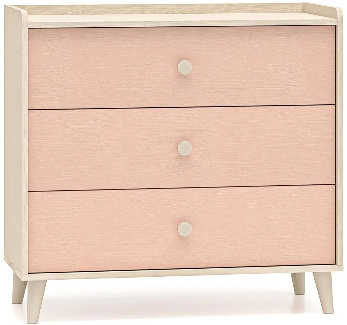 Mevel 06 Komoda 90x40x85 natur/roze