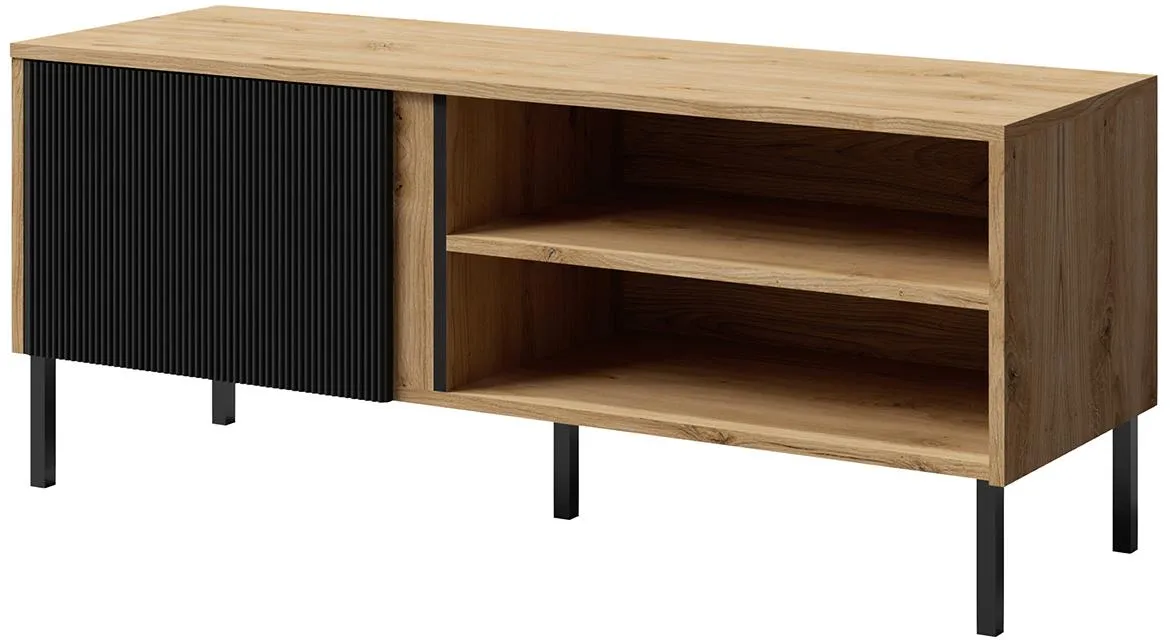 Mia 7 TV stalak 1 vrata 120x41x50 cm hrast/crni