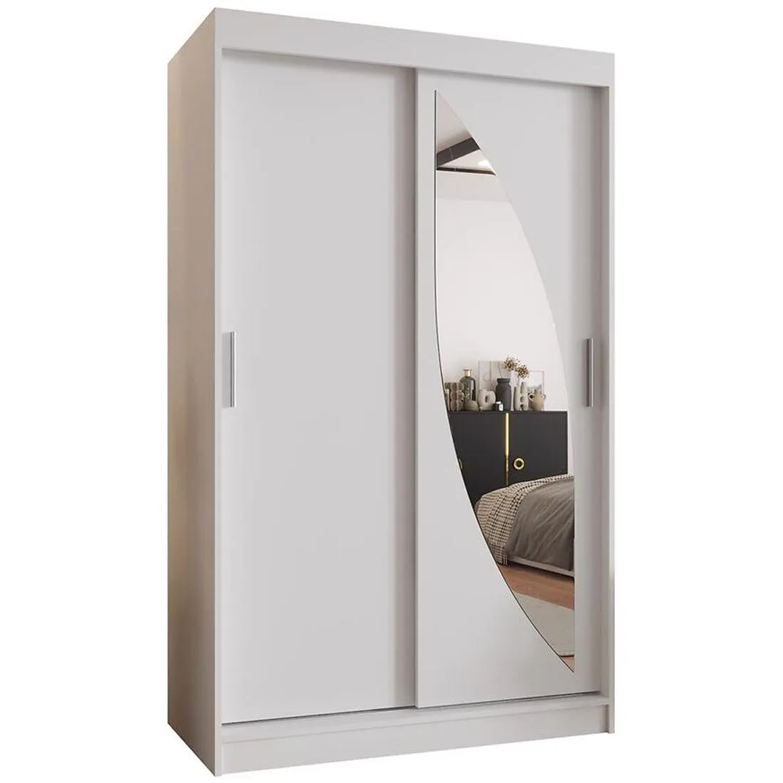 Milo garderober 120x62x200 cm bela