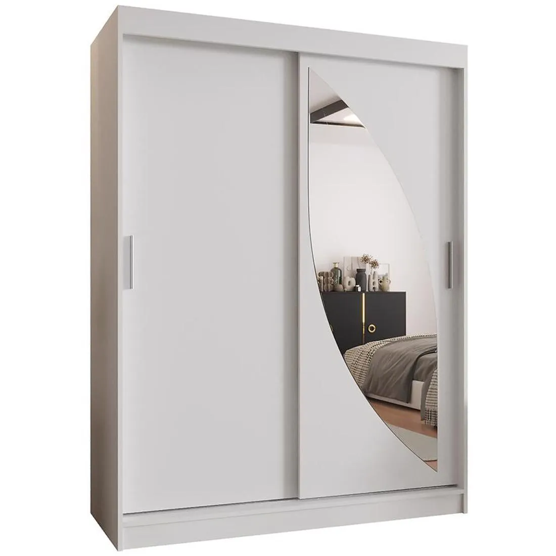 Milo garderober 150x62x200 cm bela