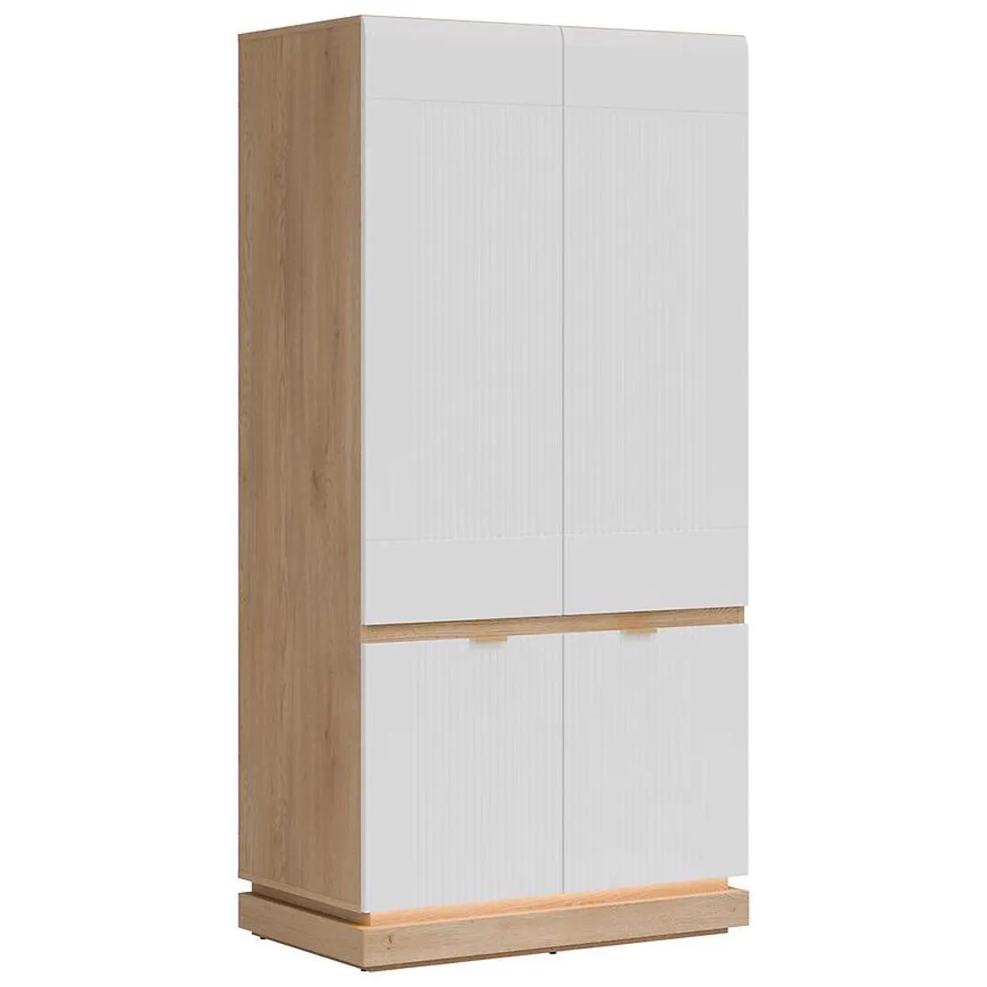 Milton ormar 95,5x55,5x193,5 cm hrast/bela