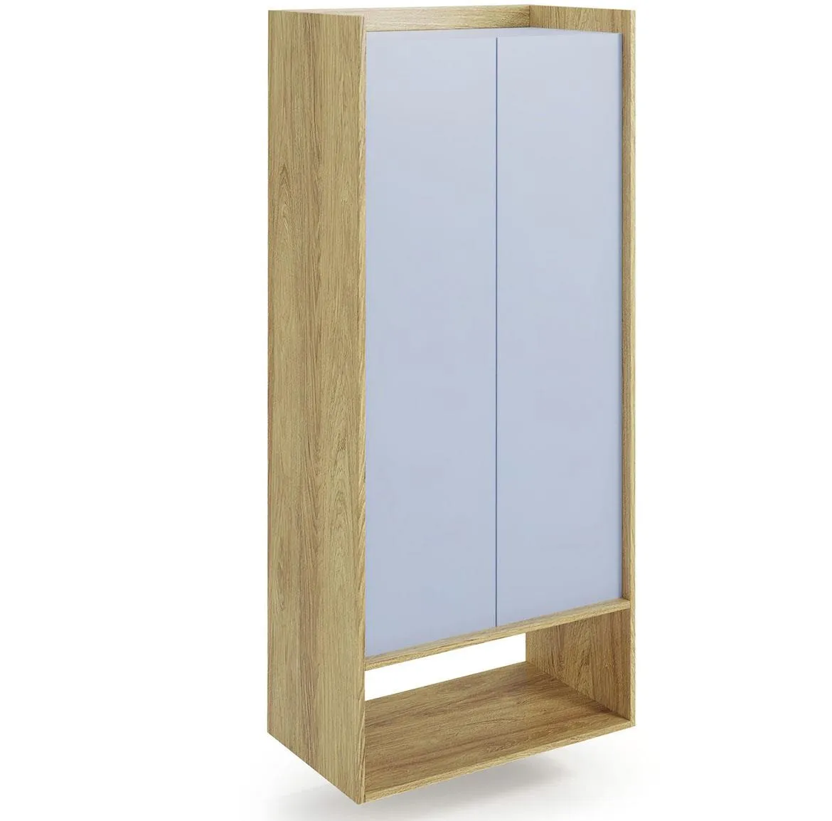 Mobius komoda 2 vrata 78x41x179 cm plava/natur (hikora)