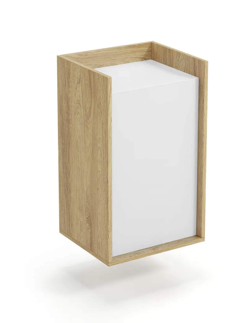 Mobius zidni element 1 vrata 50x41x83 cm beli/natur (hikora)