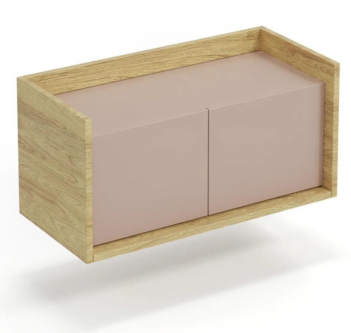 Mobius zidni element 2 vrata 78x41x36 cm roze/natur (hikora)