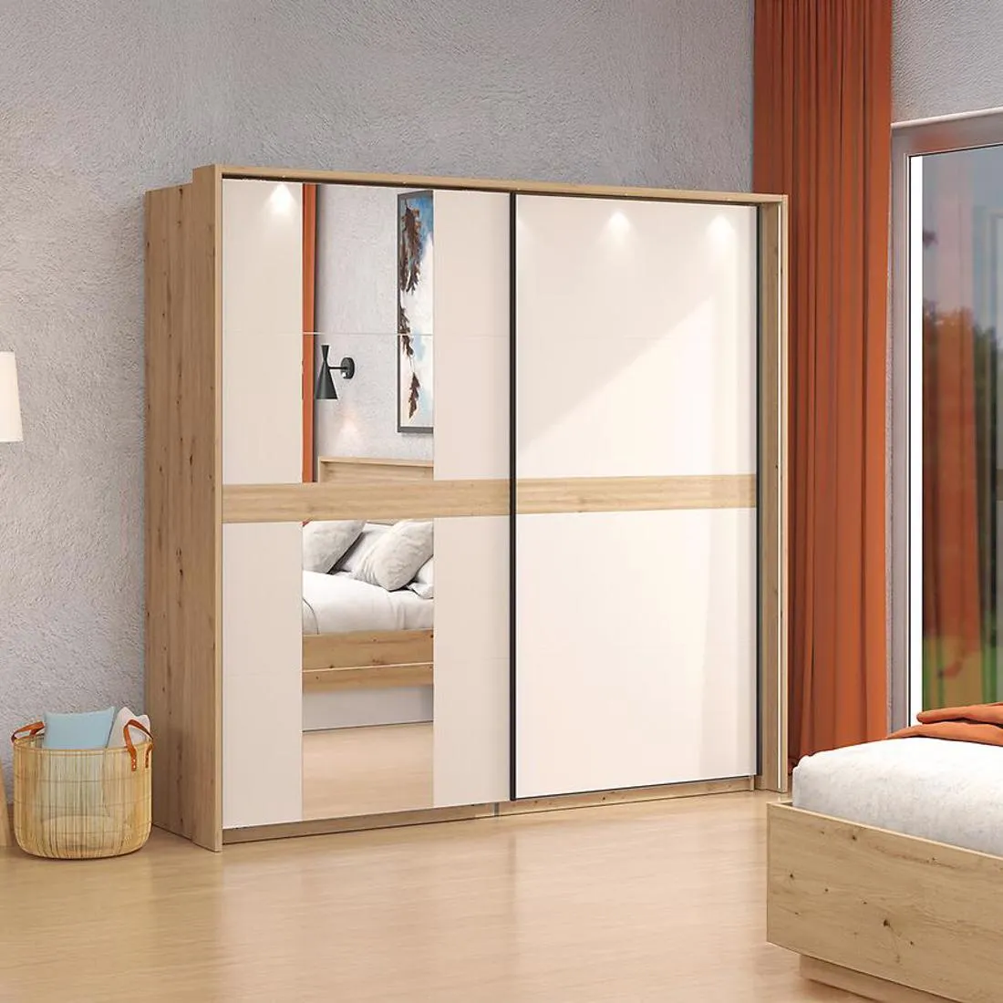 Modena klizni ormar  220x62x217.5 cm  kašmir