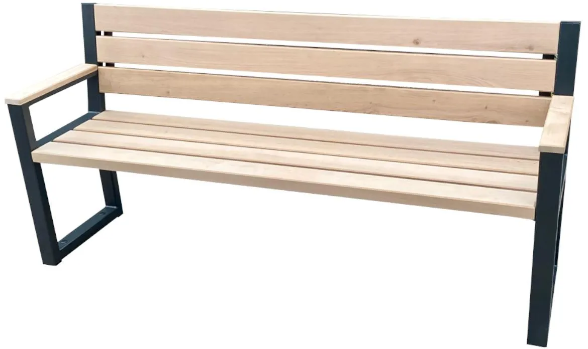 Modern klupa 182x52x87 natur/crna