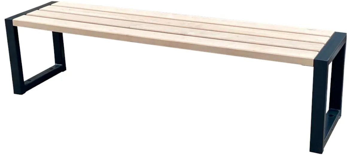 Modern klupa bez naslona 180x45x45 natur/crna