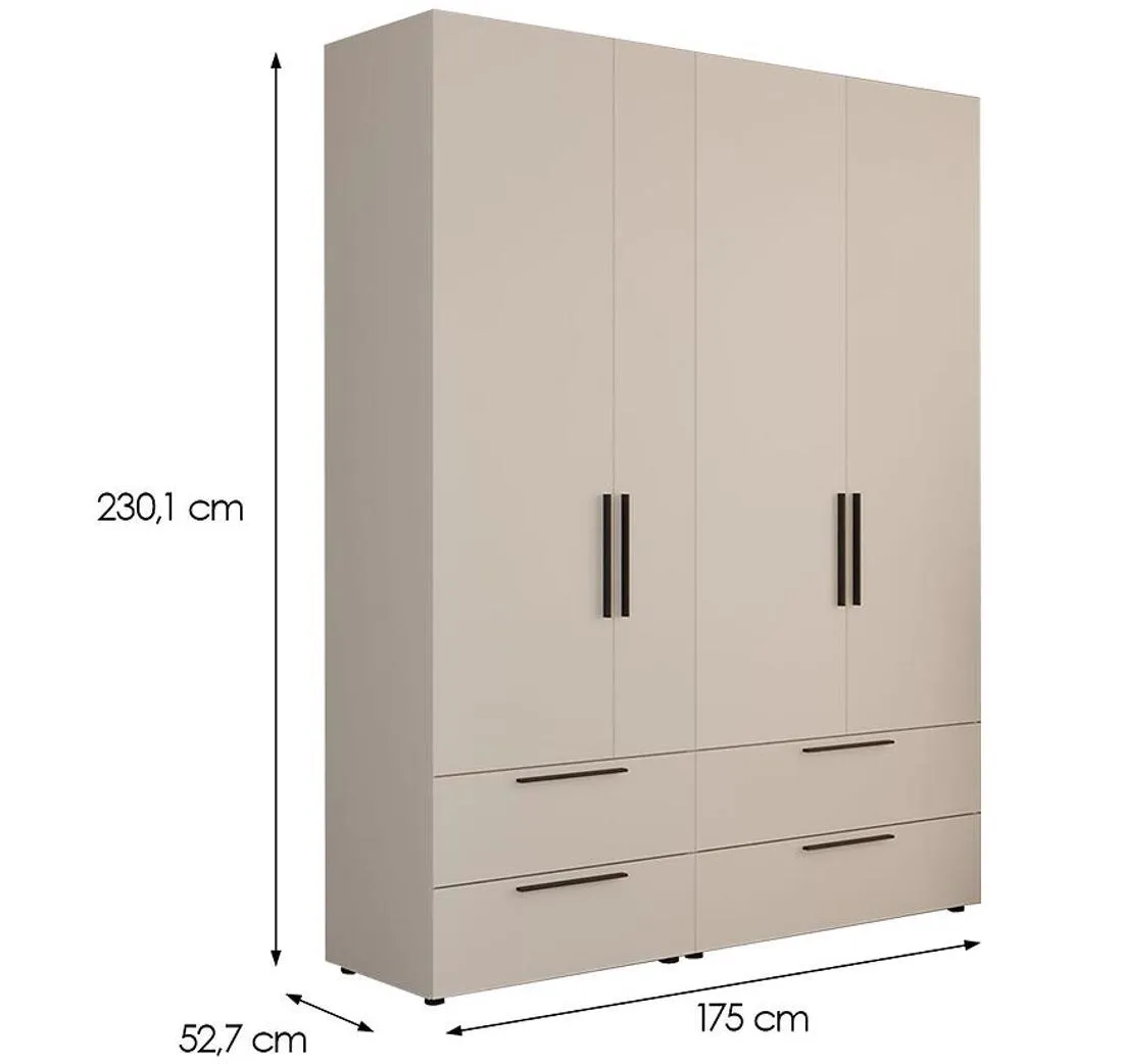 Moduklix 14 ormar 175x52,7x230,1 cm bela