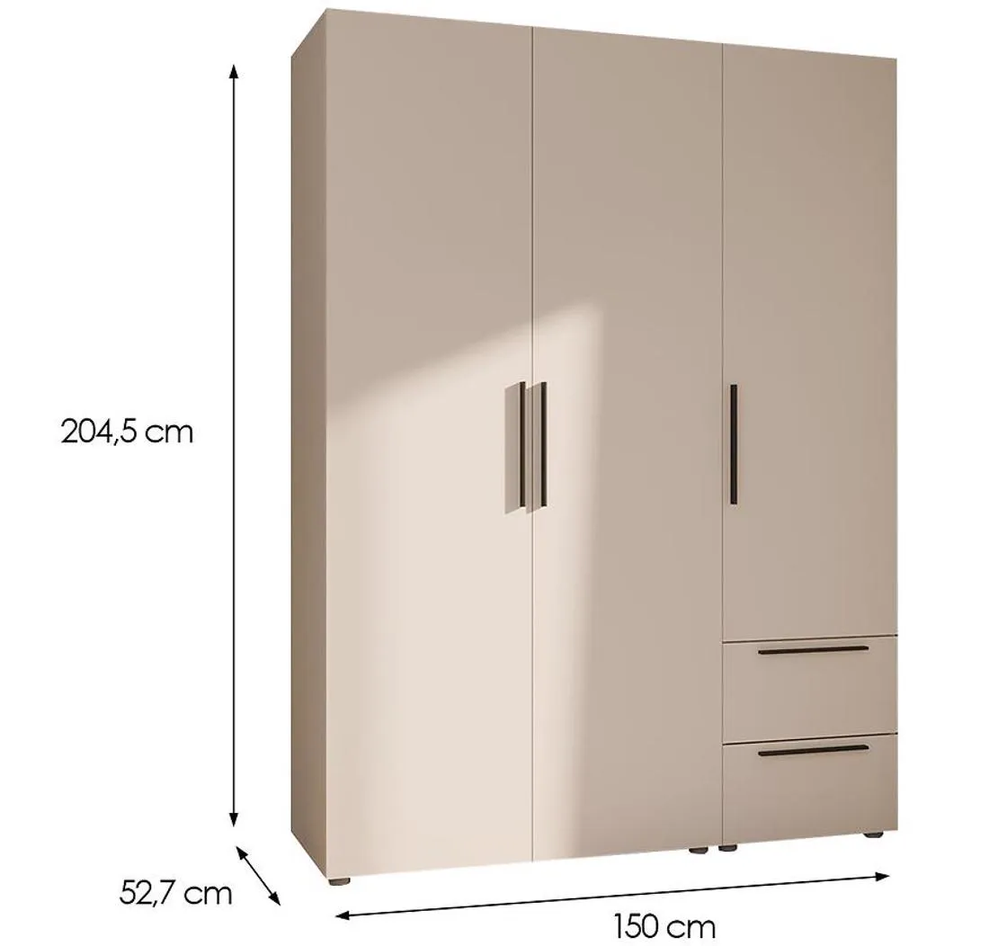 Moduklix 5 ormar 150x52,7x204,5 cm pešcano bež